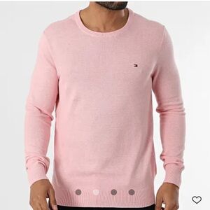 Tommy Hilfiger Men's Light Pink Crewneck Sweater